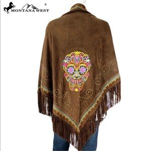 Montana West brown and multi- colored shawl